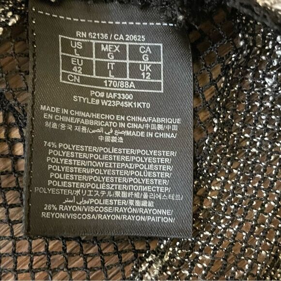 Guess See Through Mesh Sleeveless Striped Shirt Black and Gray Size Large - Picture 10 of 14